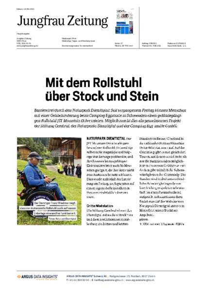 Jungfrau Zeitung / 13.09.2021