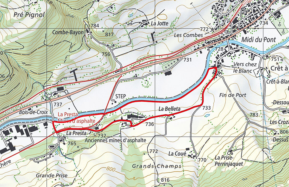 Boucle autour des Mines d'asphalte