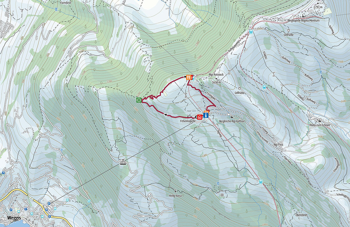 Kaltbad – Känzeli – Staffelhöhe – Kaltbad